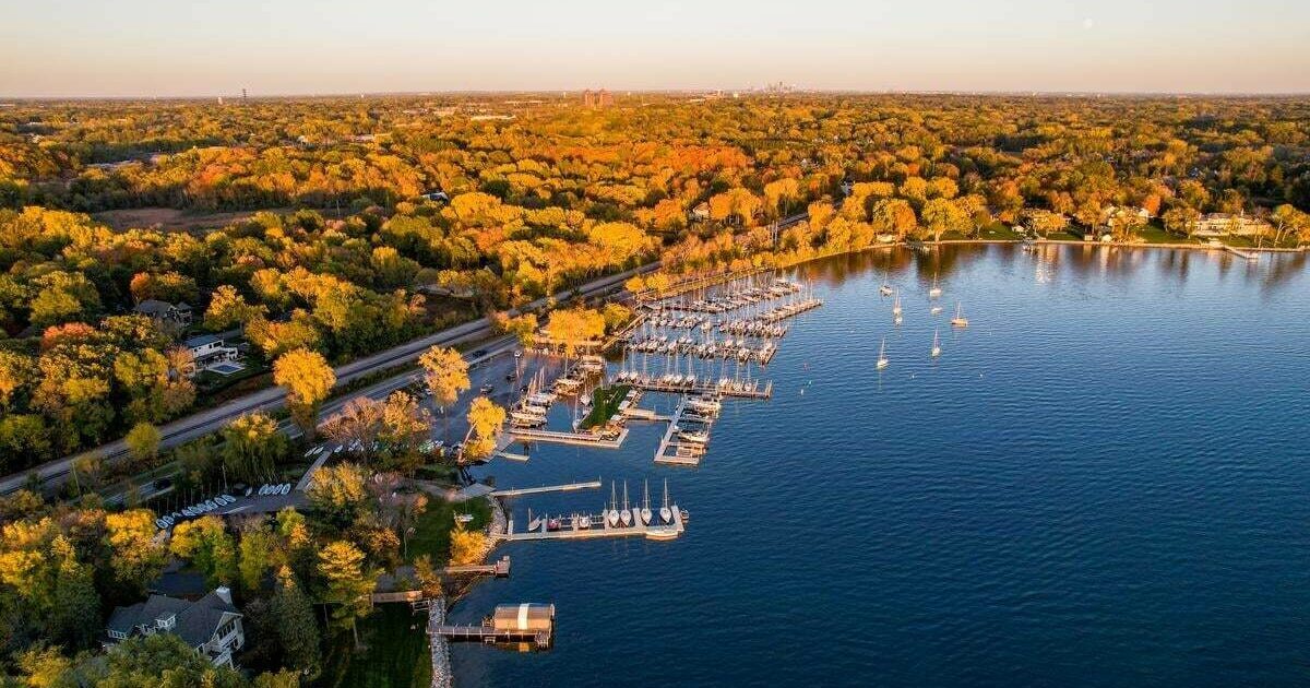 Lake minnetonka at sunset