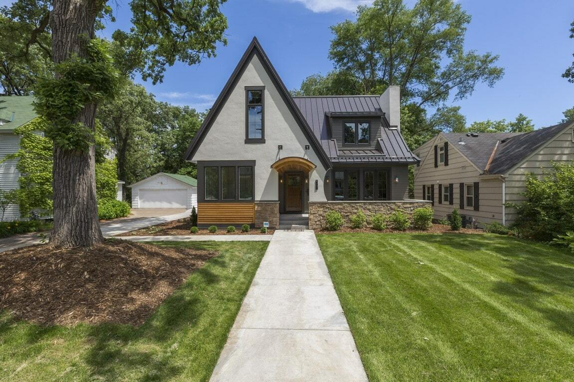Modern Tudor home front exterior