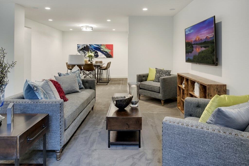 Basement and lounge area