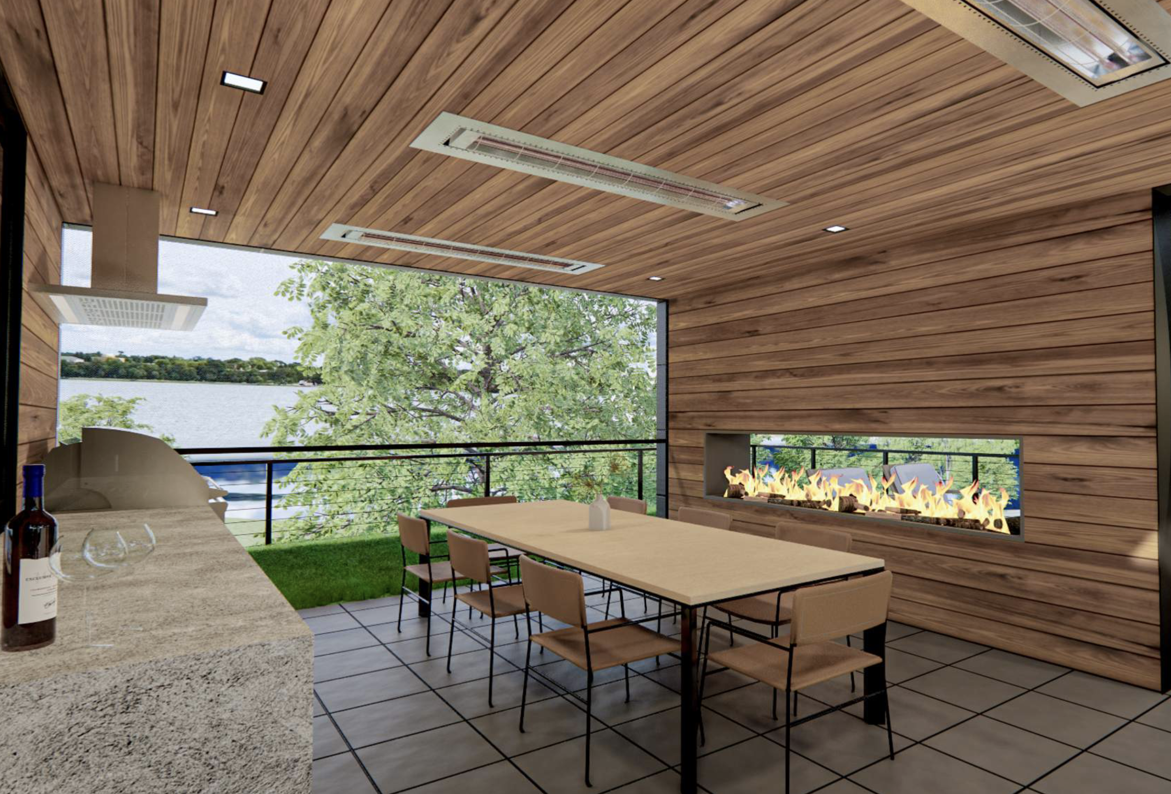 Large patio for entertaining