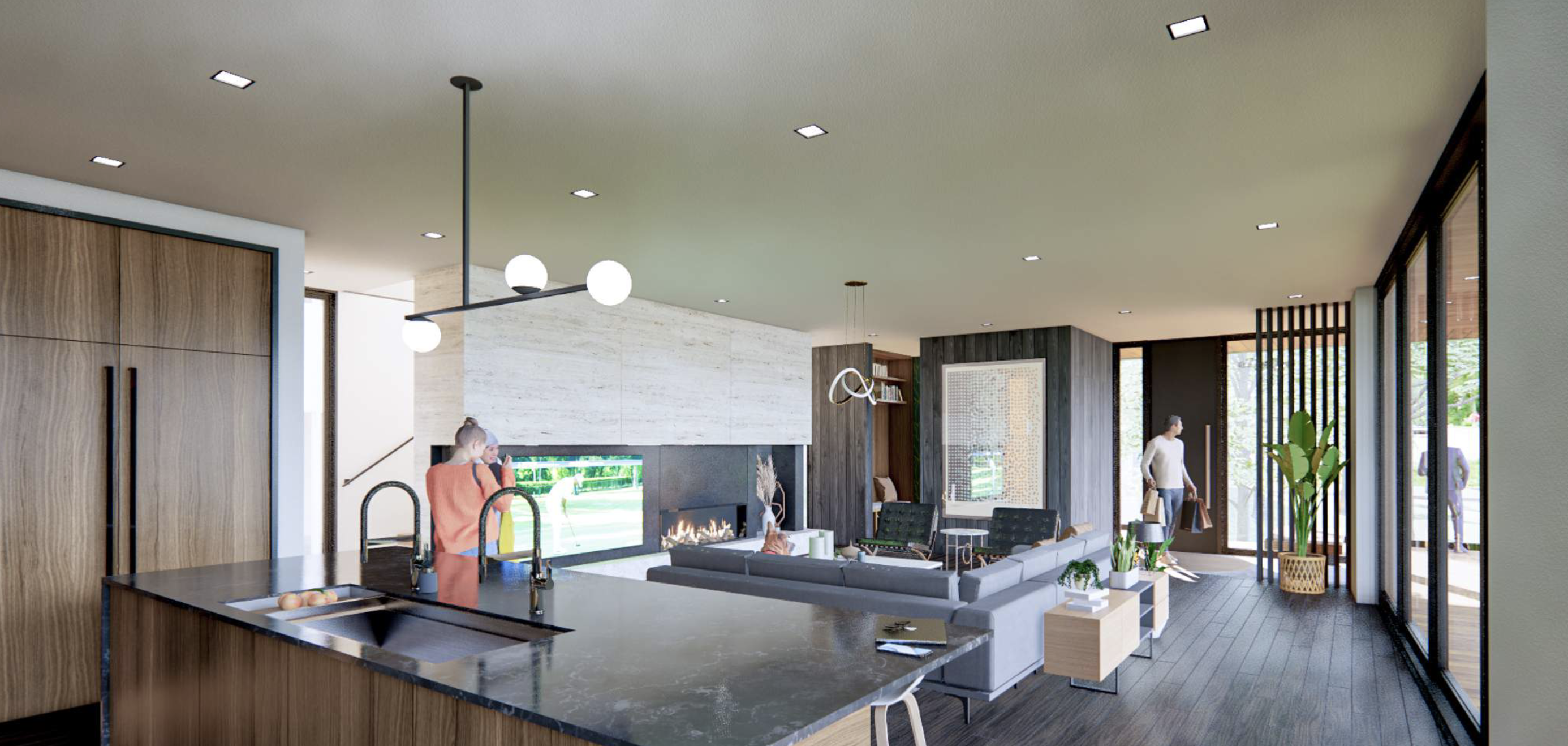 Breathtaking open kitchen design