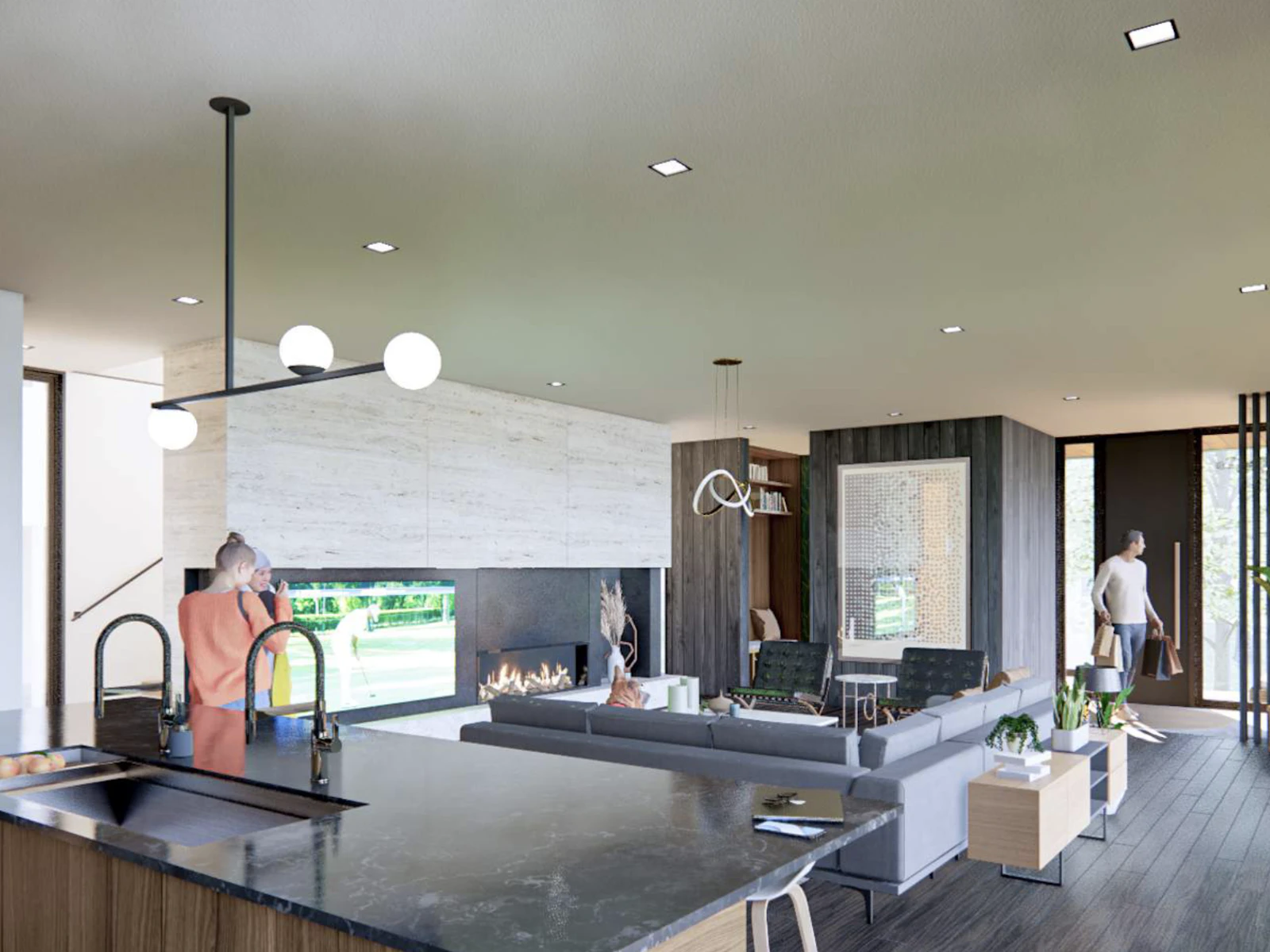 Breathtaking open kitchen design