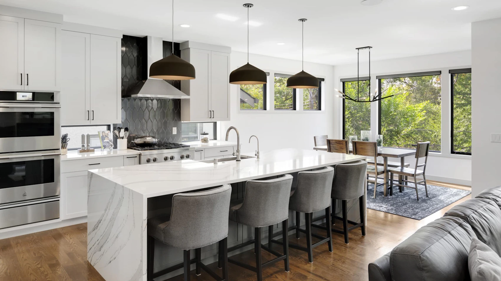 Modern kitchen with Cambria countertops