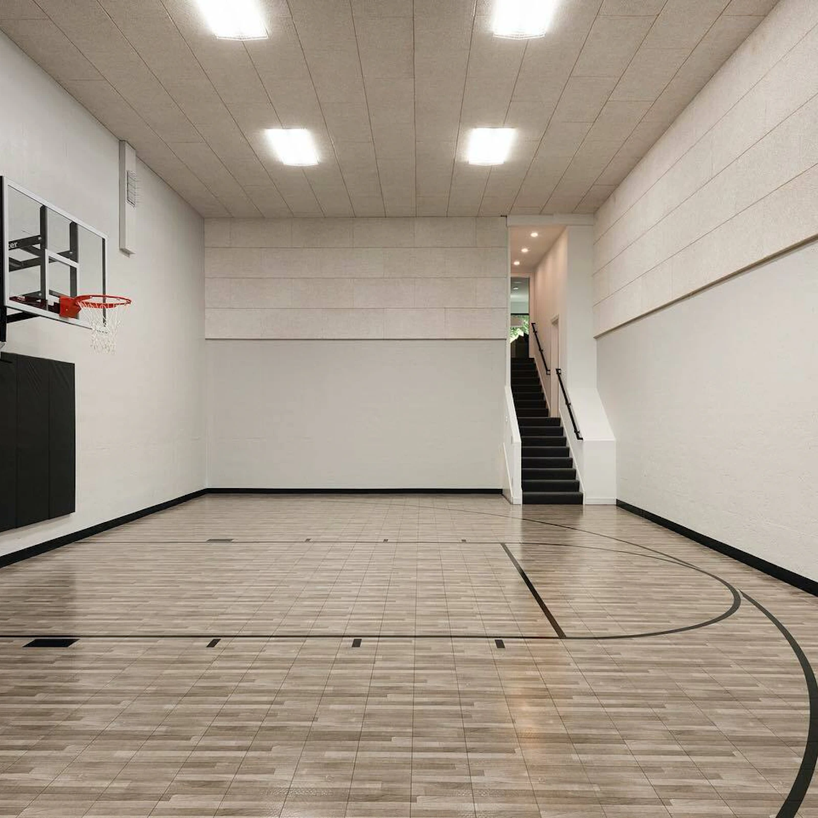Custom basketball court
