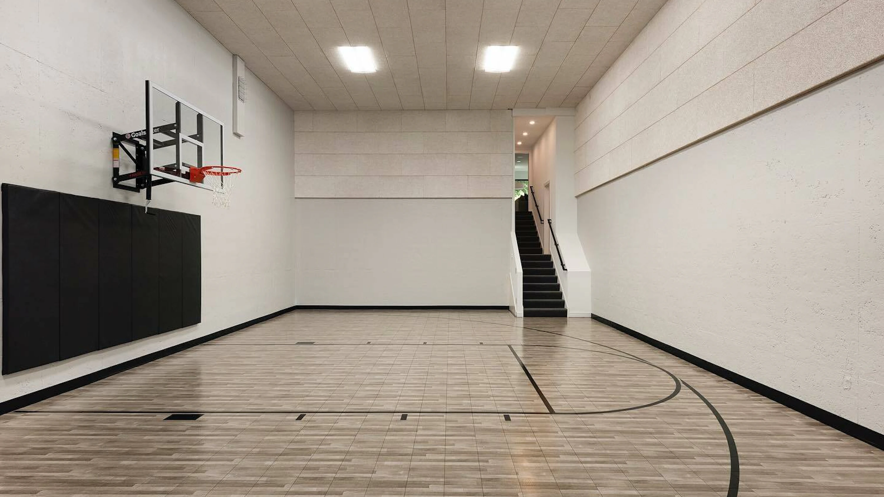 Custom basketball court