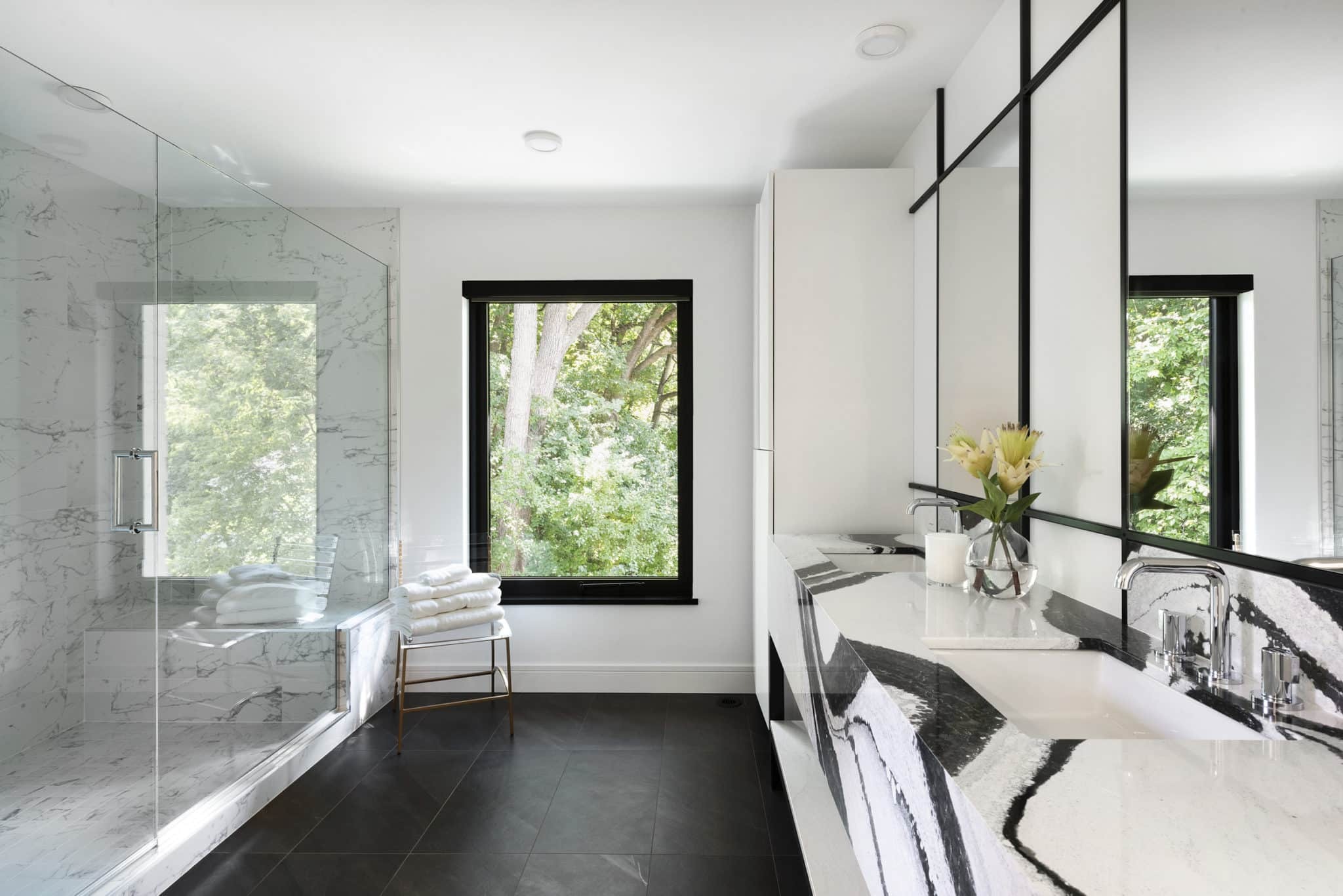 Gorgeous bathroom with Cambria surfaces