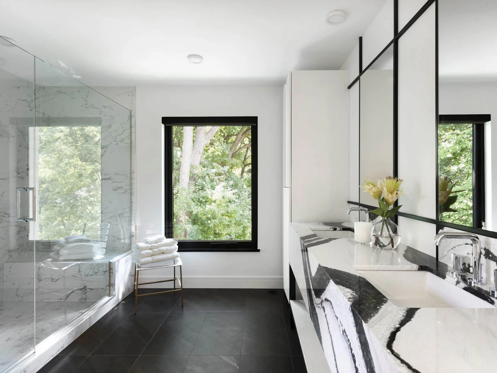 Gorgeous bathroom with Cambria surfaces