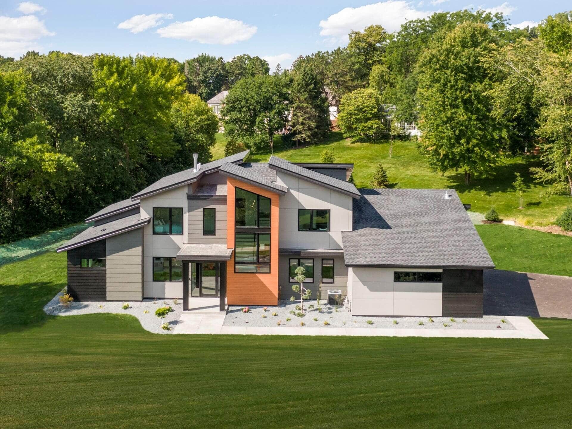 Mountain modern home with high-efficiency windows