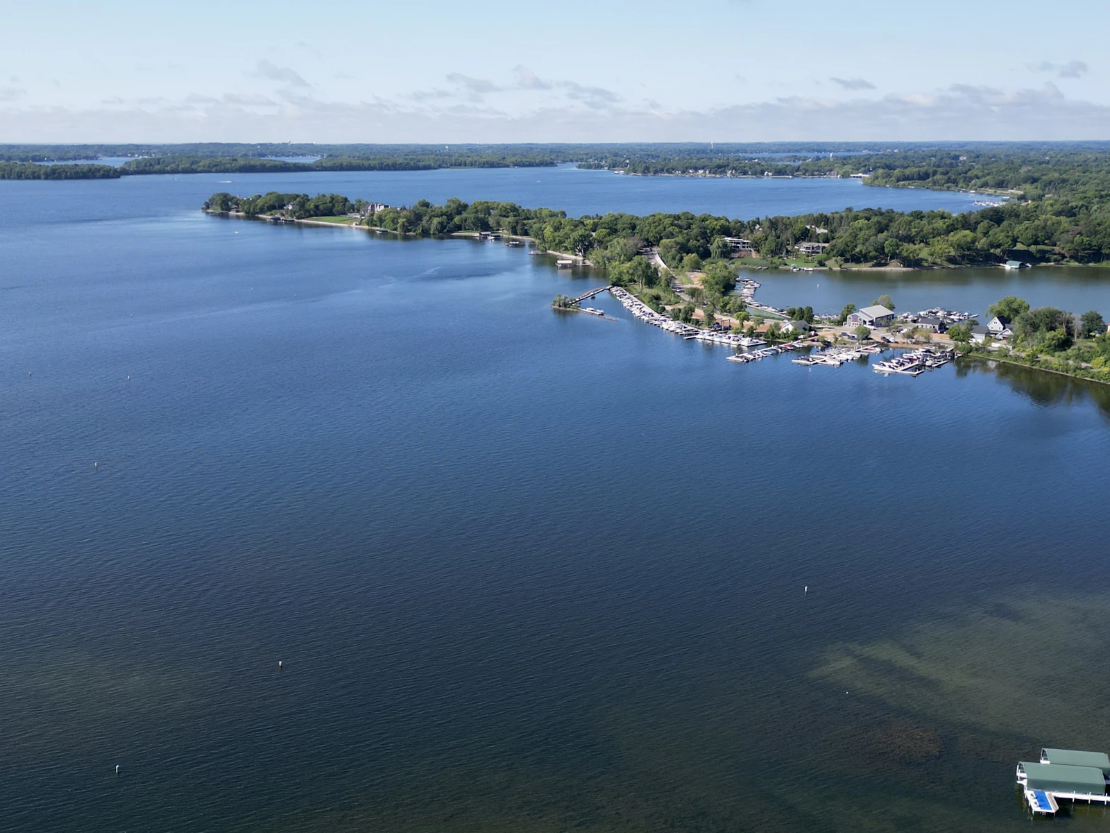 Browns Bay Lake Aerial View