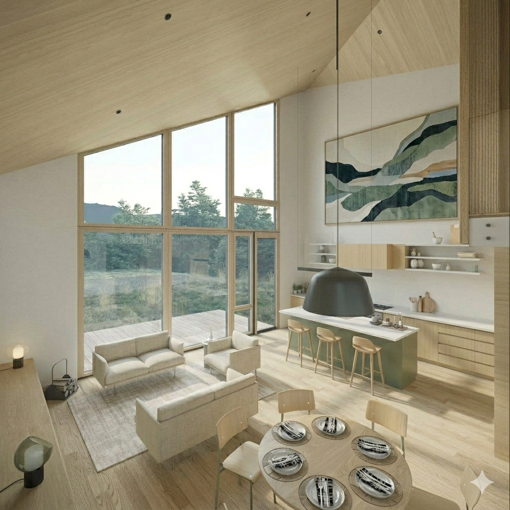 Deephaven Den Kitchen, Living, and Dining Area