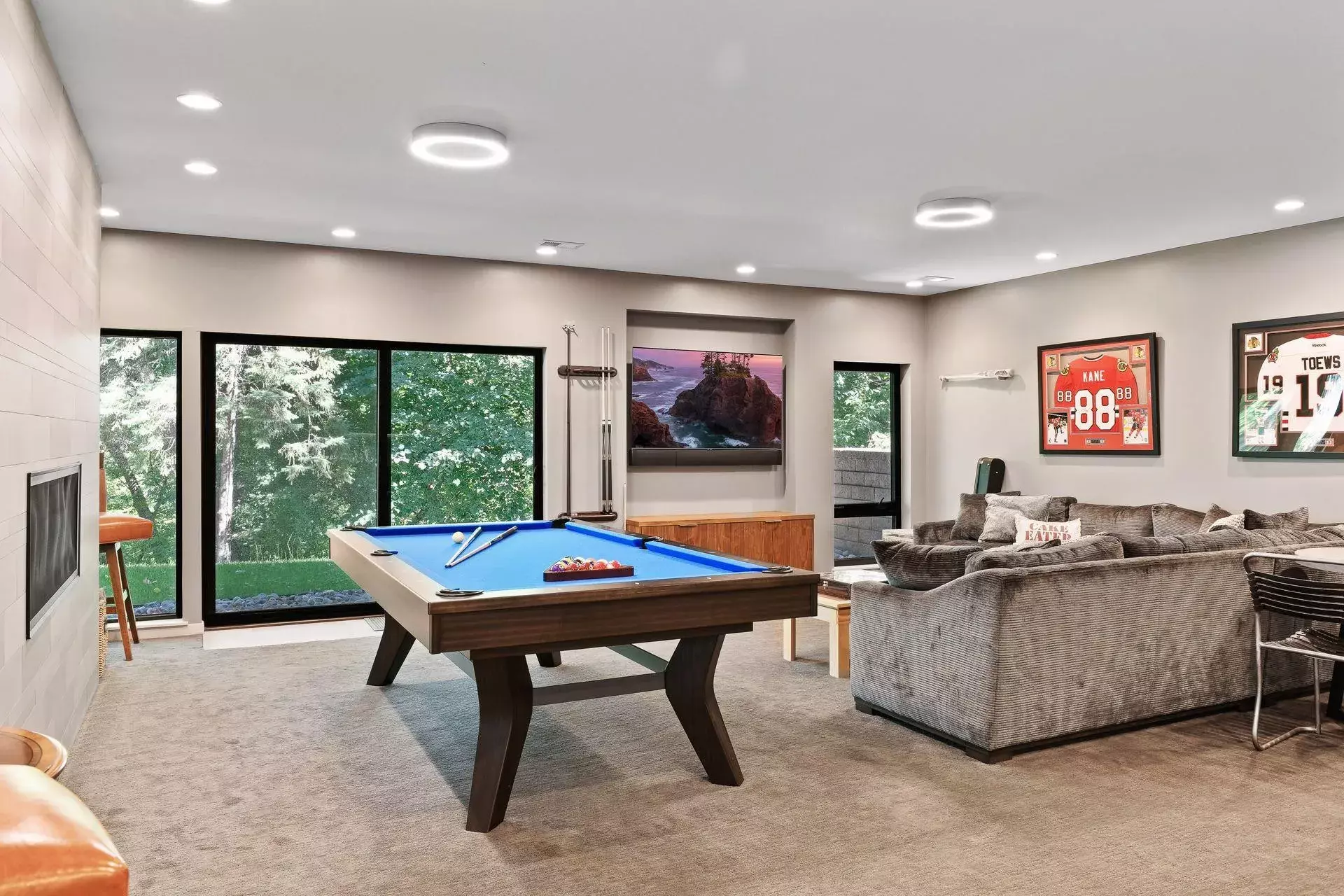 Huge walkout lower level family room