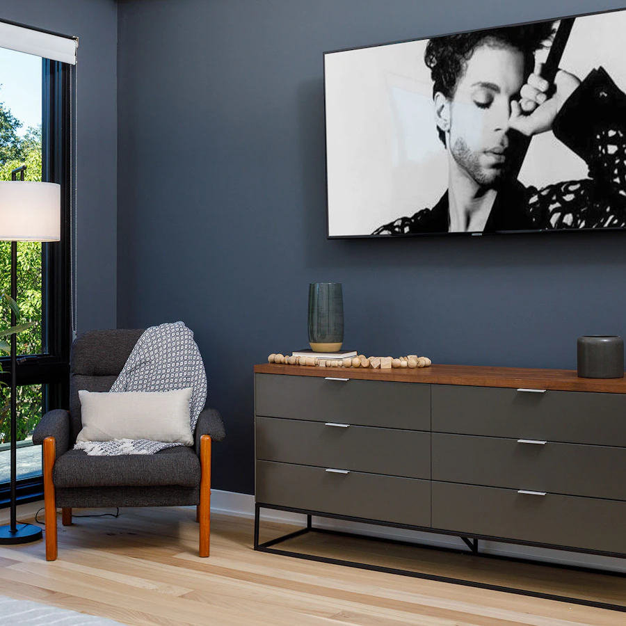 Scandinavian details abound in the mast bedroom