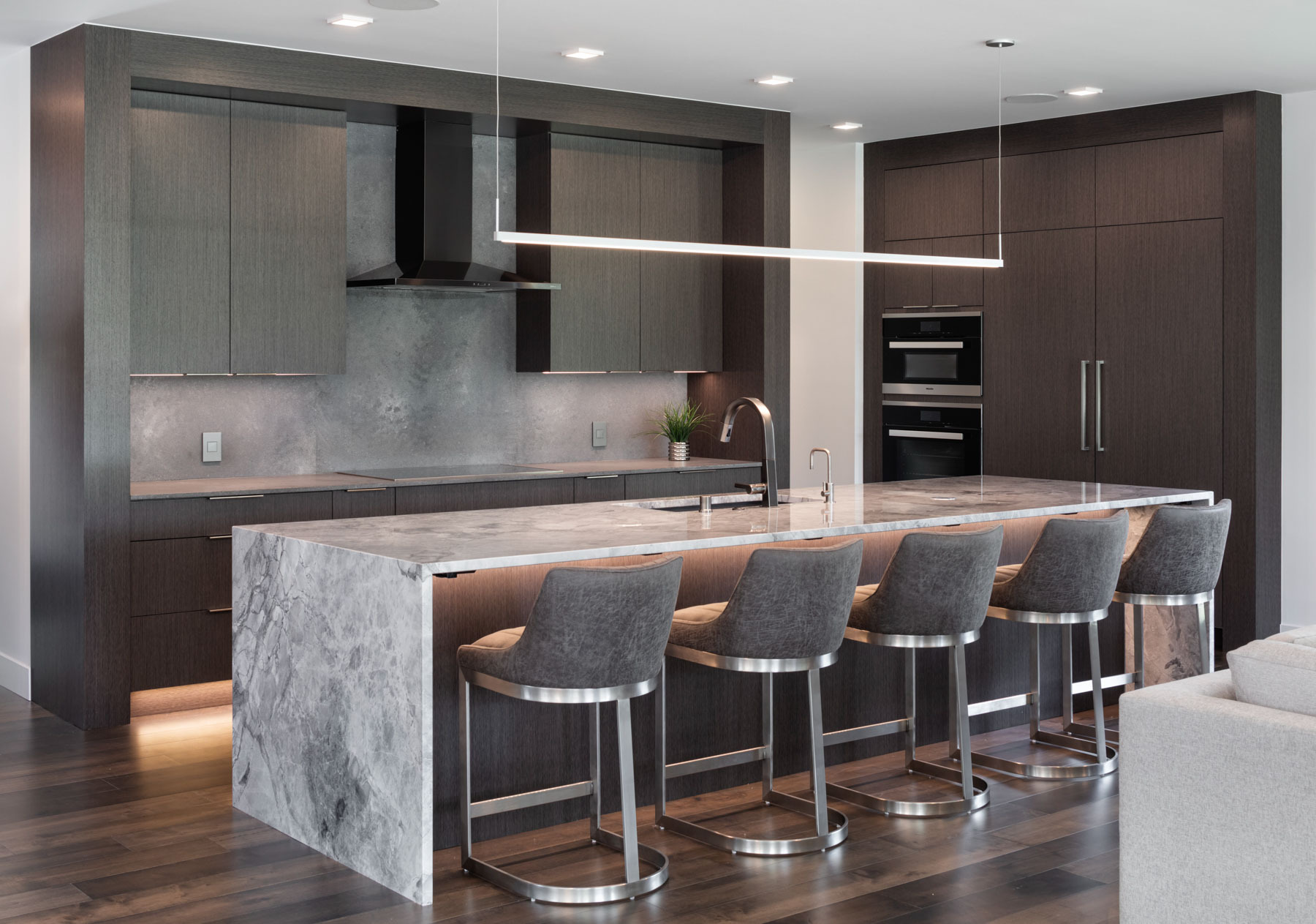 Gourmet kitchen with a 12 foot island