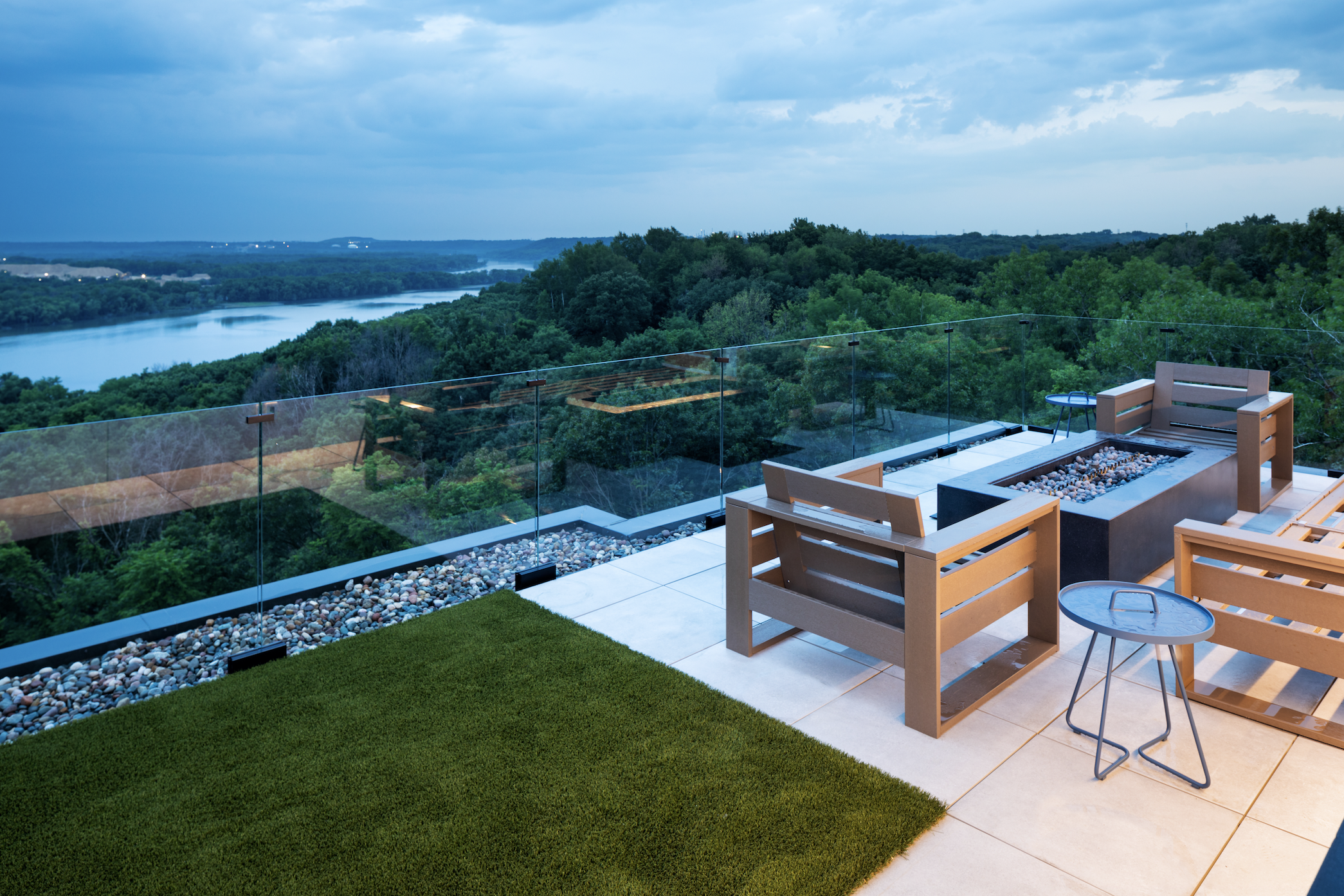 Rooftop patio with views of Inver Grove Heights