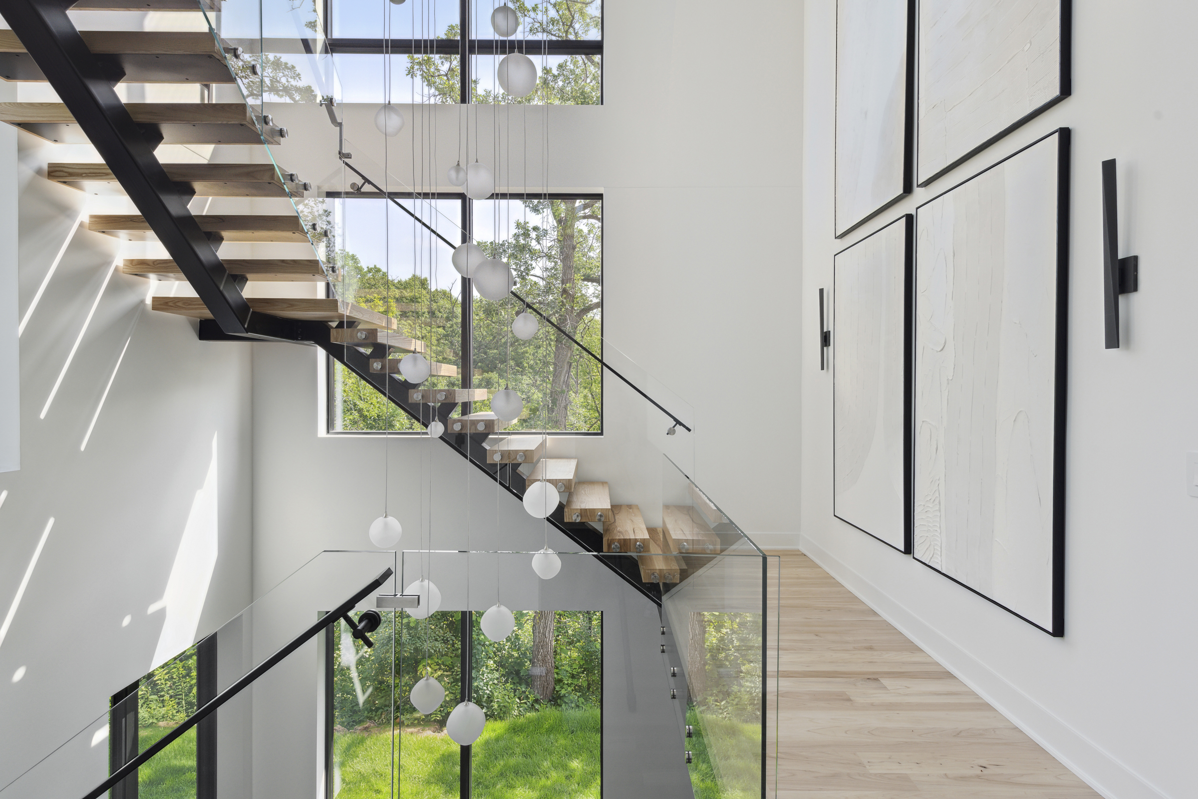 Modern steel staircase