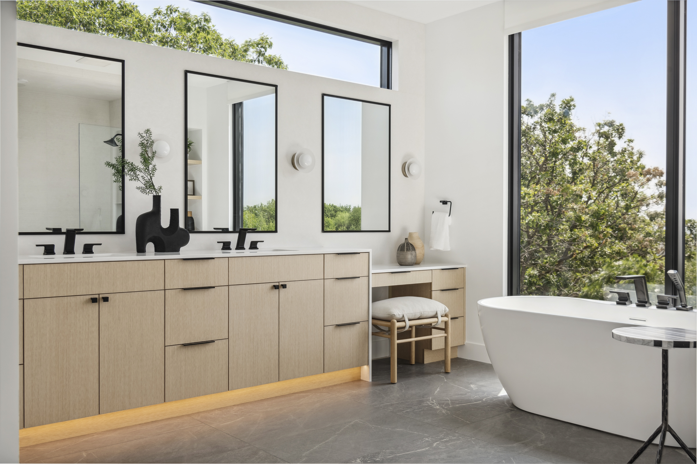 Master bathroom with double vanity