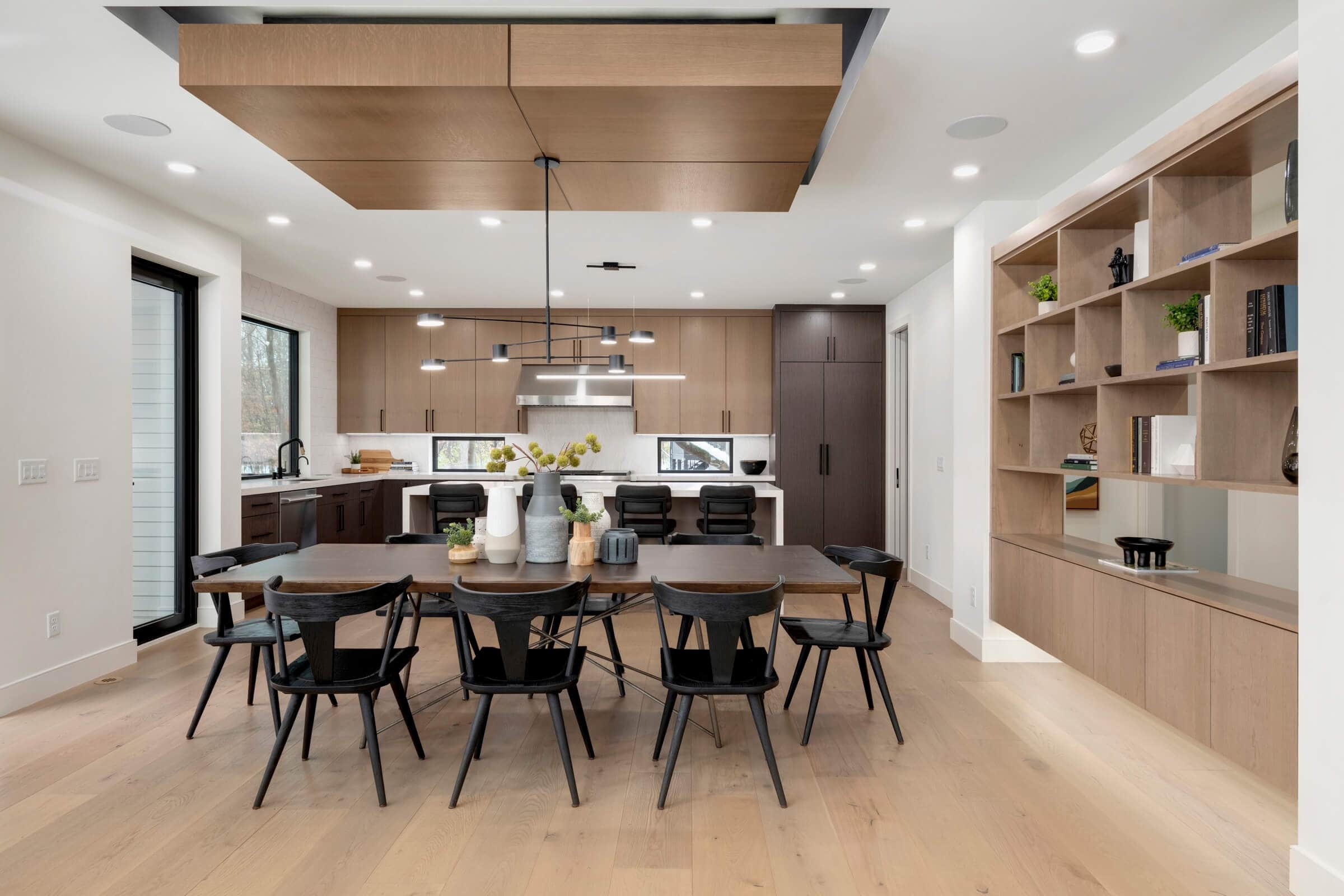 A kitchen with SKS appliances and Cambria countertops